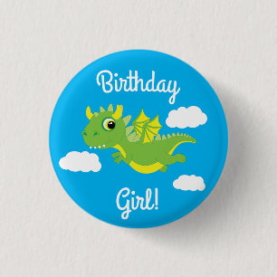 Dragon Cute Kid's Birthday 3 Cm Round Badge