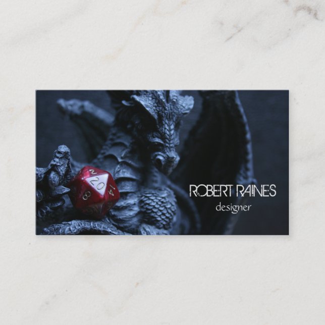 Dragon d20 RPG roleplay Business Card (Front)