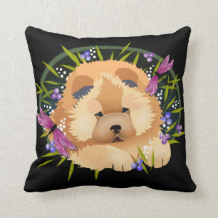 DRAGON DANCE chow - choose size/style Throw Pillow