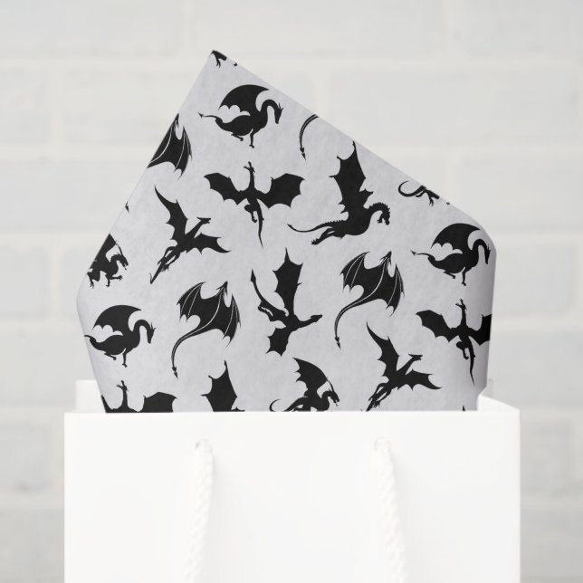 Dragon Decoupage Paper, Mythical Fantasy Tissue Paper (Gift Bag)