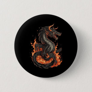 dragon design 6 cm round badge