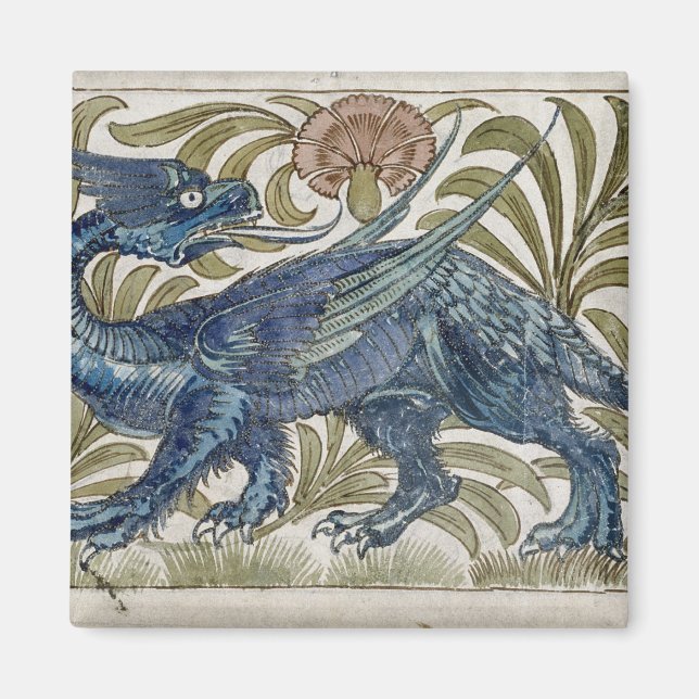 'Dragon' design for a tile (w/c on paper) Magnet (Front)
