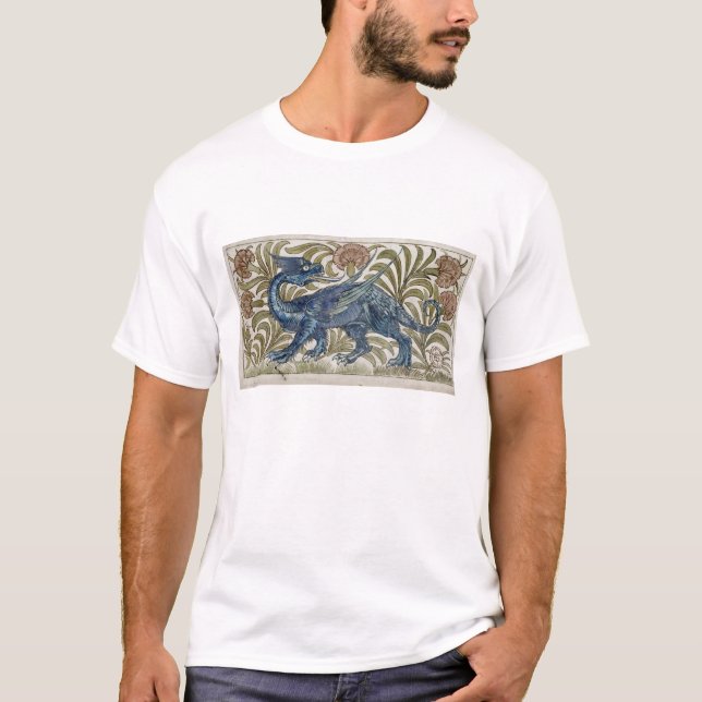 'Dragon' design for a tile (w/c on paper) T-Shirt (Front)