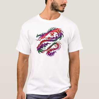 Dragon Design - Multi-Vibrant Colour Art T-Shirt