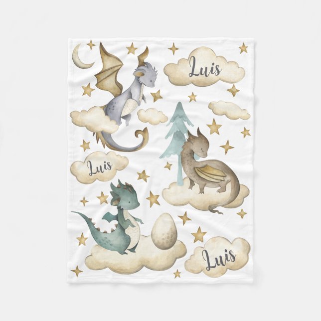 Dragon Dreams Baby Blanket (Front)