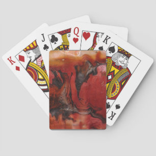 Dragon Dreamz - Abstract painted dragon in flight Playing Cards
