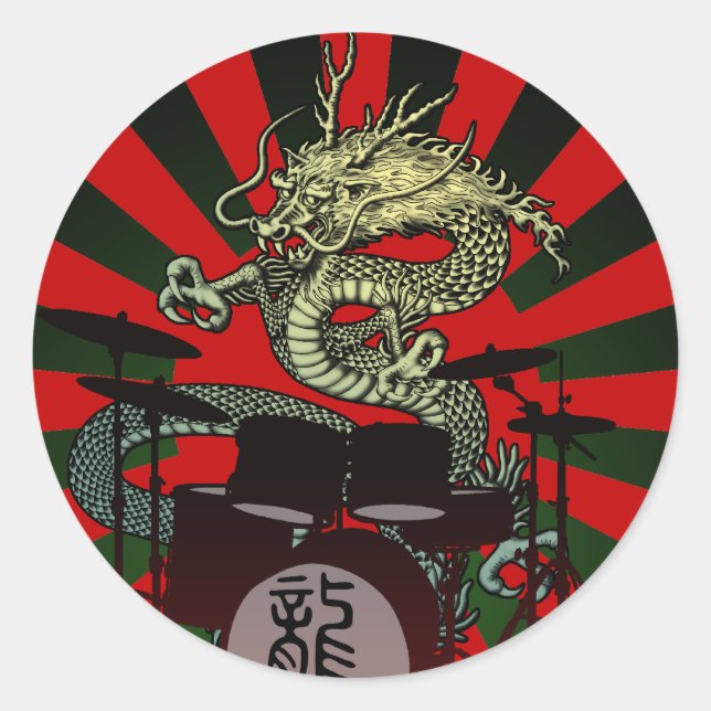 Dragon Drum 2 Classic Round Sticker (Front)