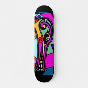 Dragon Duck black background Skateboard