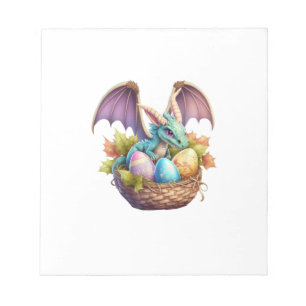 Dragon Easter Day Loves Collecting Easter Eggs Dra Notepad