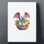 Dragon Easter Day Loves Collecting Easter Eggs Dra Plaque<br><div class="desc">Dragon Easter Day Loves Collecting Easter Eggs Dragons Kids T-Shirt</div>