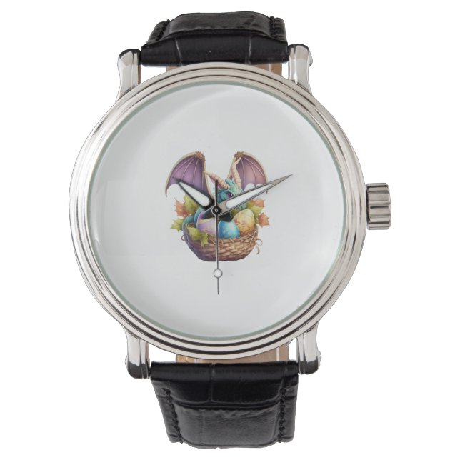 Dragon Easter Day Loves Collecting Easter Eggs Dra Watch (Front)