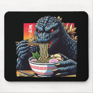 Dragon eating ramen mouse pad