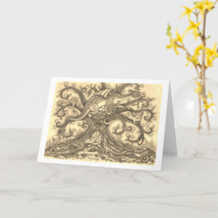 DRAGON EGGS, MEDIEVAL LAIR, FANTASY FOLK ART Blank Card