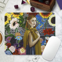 Dragon Elf Maiden Enchanted Flower Garden Fantasy