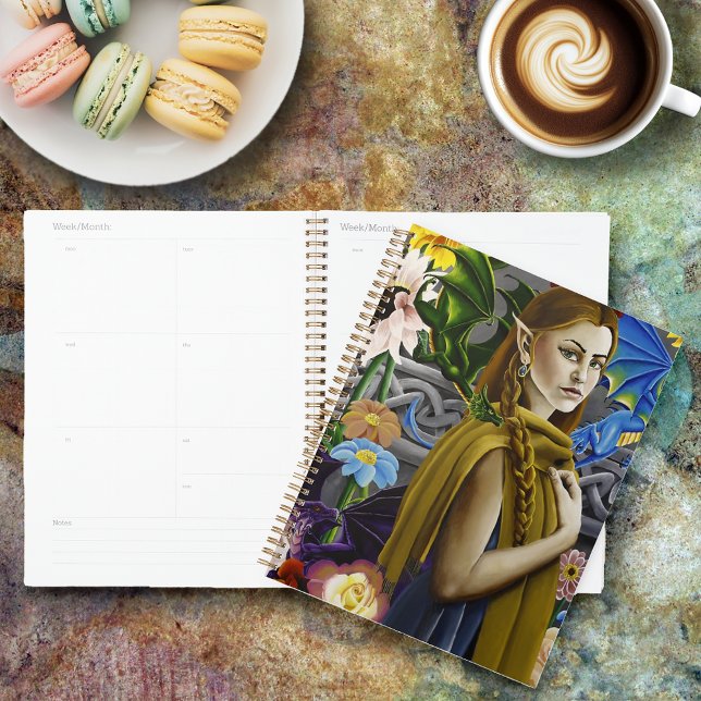 Dragon Elf Maiden Enchanted Flower Garden Fantasy Planner (Creator Uploaded)