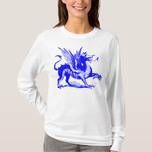 Dragon Engraving - Blue T-Shirt