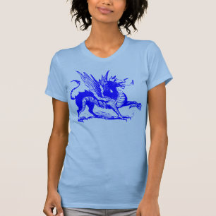 Dragon Engraving - Blue T-Shirt