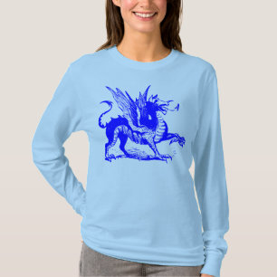 Dragon Engraving - Blue T-Shirt