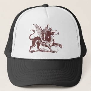 Dragon Engraving - Dark Brown Trucker Hat