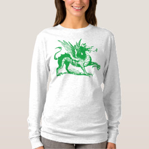 Dragon Engraving - Grass Green T-Shirt
