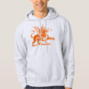 Dragon Engraving - Orange Hoodie