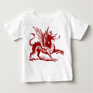 Dragon Engraving - Ruby Red Baby T-Shirt