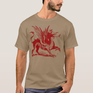 Dragon Engraving - Ruby Red T-Shirt
