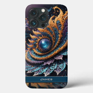 Dragon Eye Modern Abstract Geometric Fractal Name iPhone 13 Pro Case
