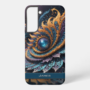 Dragon Eye Modern Abstract Geometric Fractal Name  Samsung Galaxy Case