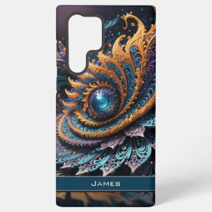 Dragon Eye Modern Abstract Geometric Fractal Name Samsung Galaxy Case