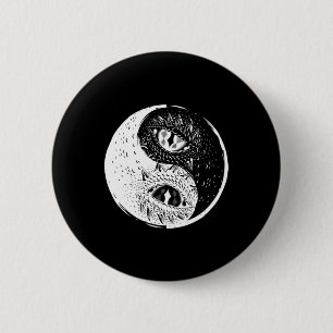 Dragon Eye Yin Yang China Harmony Taoism Zen Gift 6 Cm Round Badge