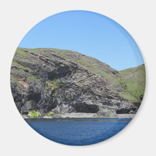 Dragon Face Rock Cliffs Skye Circle Magnet