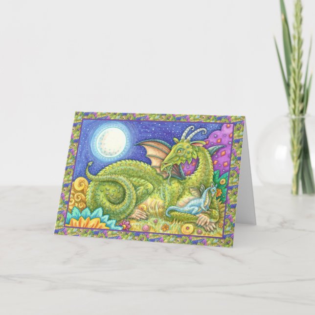 DRAGON FAMILY NEXT GENERATION WHIMSY FANTASY Blank Card (Front)