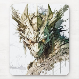 Dragon Fantasy Animal Painting Wildlife Outdoors Mouse Pad