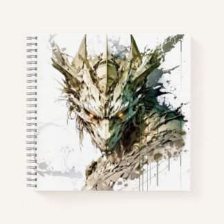 Dragon Fantasy Animal Painting Wildlife Outdoors Notebook