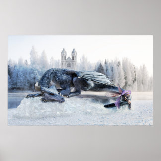 Dragon fantasy art Poster