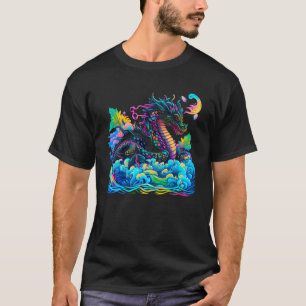 Dragon Fantasy Colourful Fun Painting Cool Festiva T-Shirt