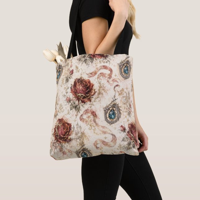 Dragon Fantasy Romance Bookish Tote Bag (Close Up)