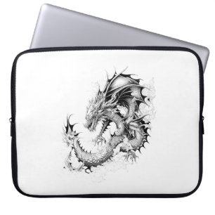 Dragon Fantasy Wild Animal Illustration Art Tattoo Laptop Sleeve