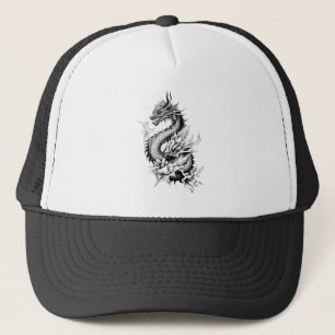 Dragon Fantasy Wild Animal Illustration Art Tattoo Trucker Hat