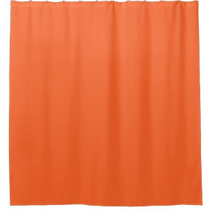 Dragon Fire Bright Orange Solid Colour Print Shower Curtain