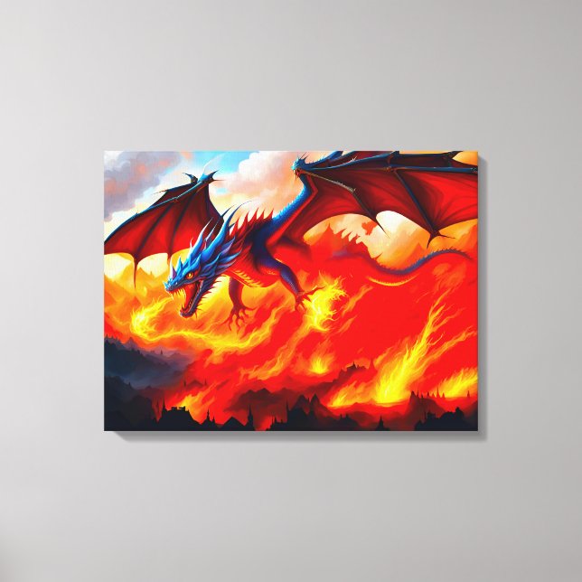 Dragon Fire Canvas Print (Front)