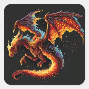 Dragon Fire Elemental  Square Sticker