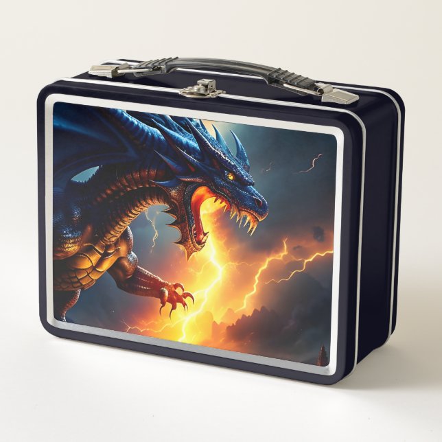 Dragon Fire Lightning Fight Two Metal Lunch Box (Front)