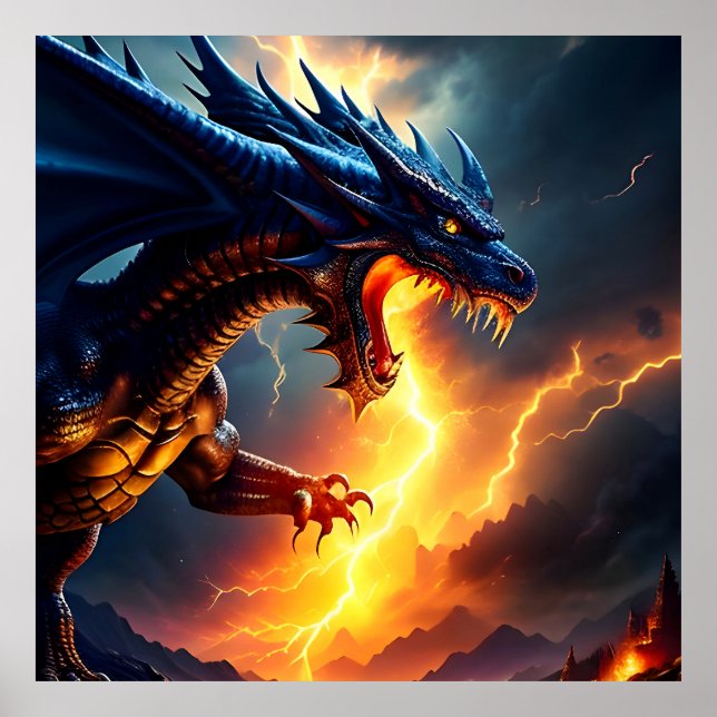 Dragon Fire Lightning Fight Two Poster (Front)