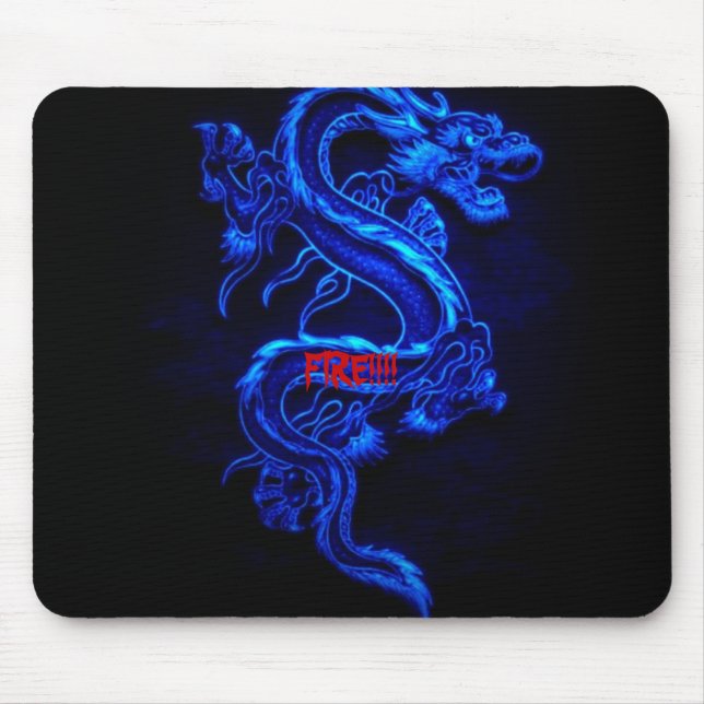 DRAGON, FIRE!!!! MOUSE PAD (Front)