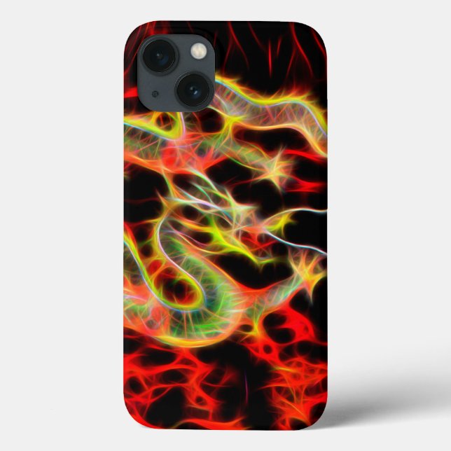 Dragon Fire on Lucky Energy Case-Mate iPhone Case (Back)