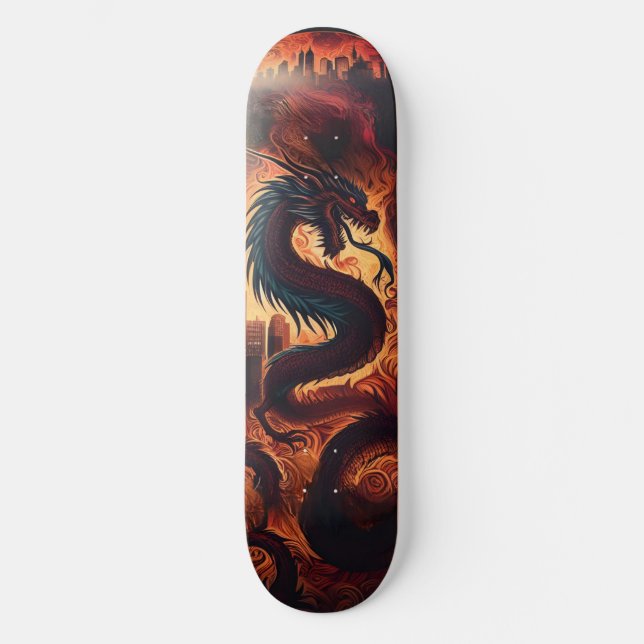 Dragon flame skateboard (Front)