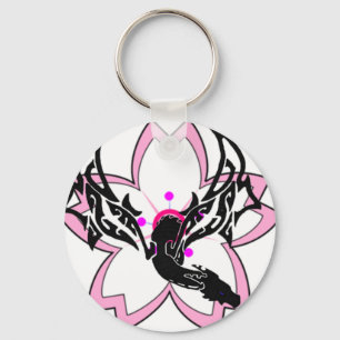 Dragon Flower Cherry Blossom Key Ring