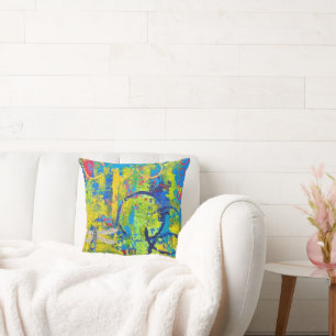 Dragon Fly abstract art pillow